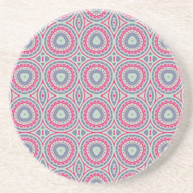 Circular Mönster Round Sandstone Underlägg (Framsidan)