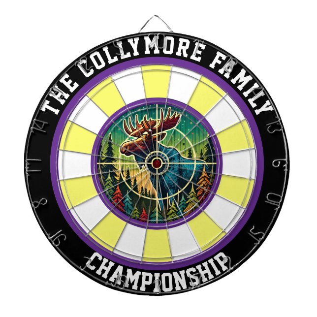 Circular Moose Forest Target Art Darttavla (Framsidan)