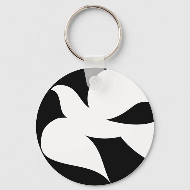 Circular Peace Dove Nyckelring (Framsida)