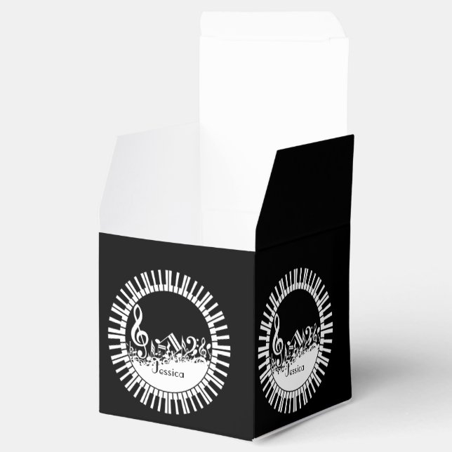 Circular Piano Nycklar och Jumered Musik noter Presentaskar (Öppnad)