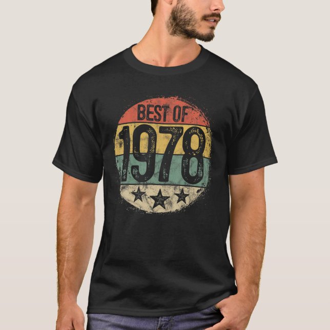 Circular Retro Best of 1978 43Rd Birthday 43 Year T Shirt (Framsida)