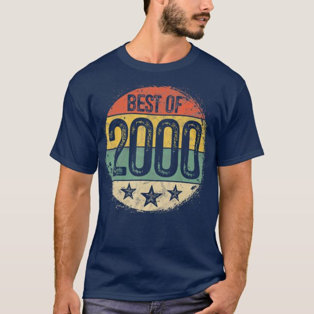 Circular Retro Best of 2000 20th Birthday Gift T Shirt (Framsida)
