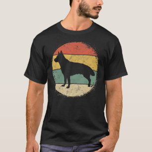 Circular Retro German Shepherd Owner Hund Mamma Pa T Shirt