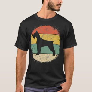 Circular Retro Schnauzer Owner Gift Standard Hund T Shirt