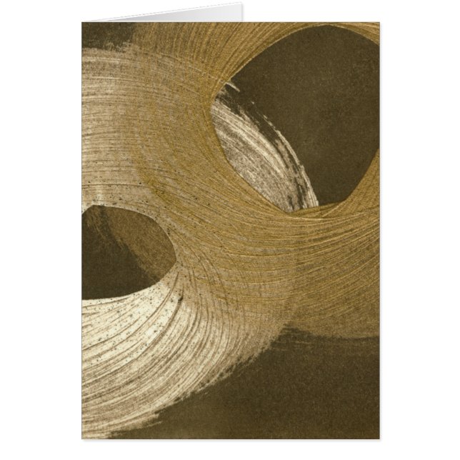 Circular Sandstorm i Tan och Mörk Brown Hälsningskort (Framsidan)