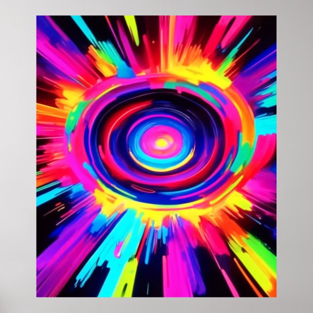 Circular Symphony of Färg Poster (Framsidan)