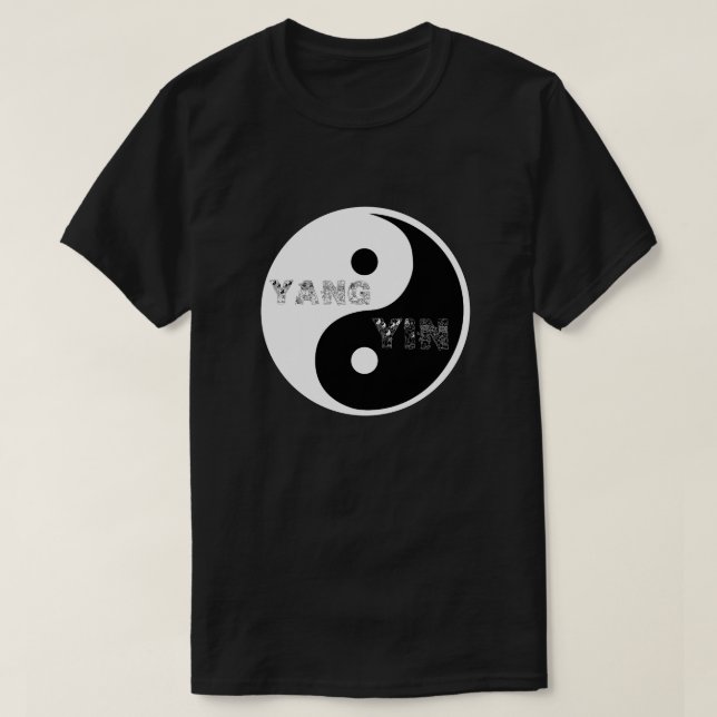 Circular Taijitu Yin och Yang symbol på svart Tröja (Design framsida)