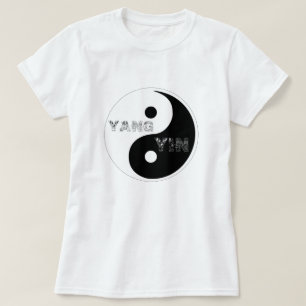 Circular Taijitu Yin och Yang symbol på vitt Tröja