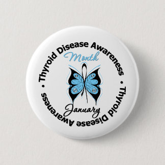 Circular Thyroid Disease Awareness Month Butterfly Knapp