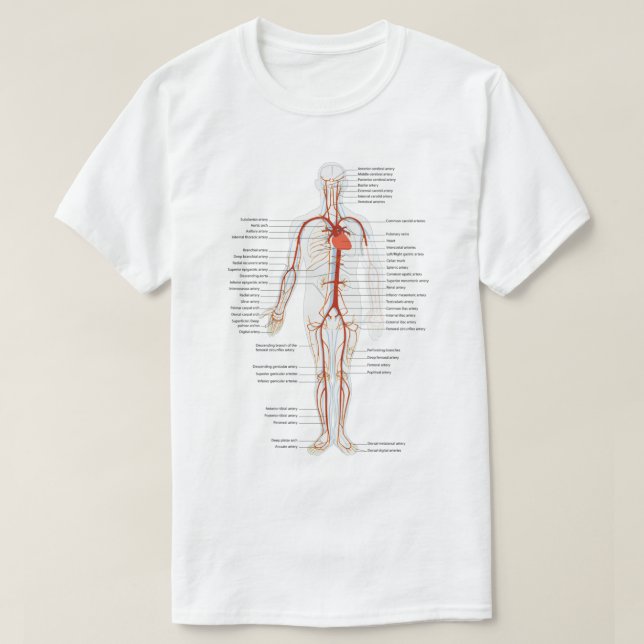 Circulatory System Science   T Shirt (Design framsida)
