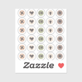 Círculos de doodles para la planificación klistermärken