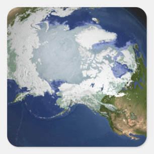 Circum-Arktisk permafrost Fyrkantigt Klistermärke