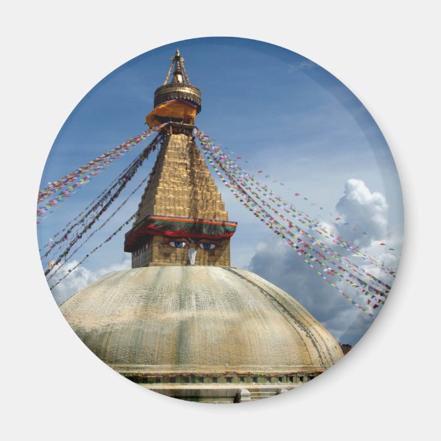 Circumambulerande Stupa Boudha Magnet (Framsidan)