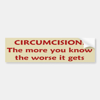 Circumcision: Det värre får den Bildekal