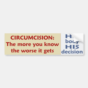 Circumcision: Det värre får den - hans beslut Bildekal