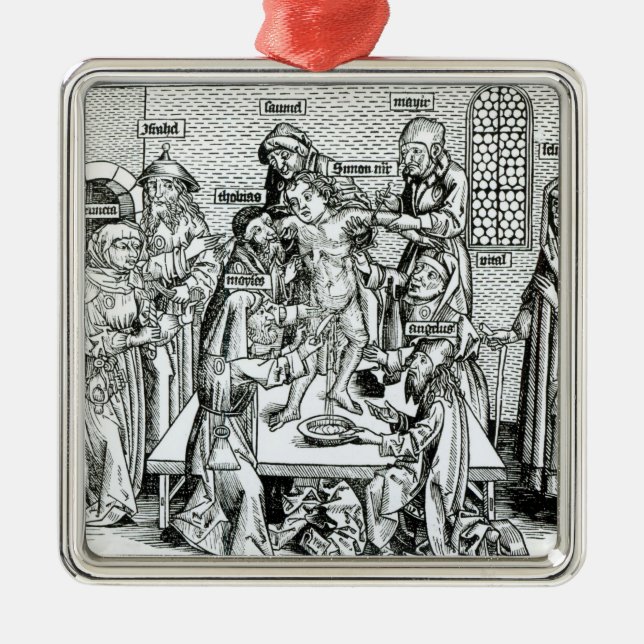 Circumcision från 'Liber Chronicarum Julgransprydnad Metall (Framsidan)