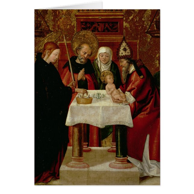 Circumcisionpresentationen i tempelet hälsningskort (Framsidan)