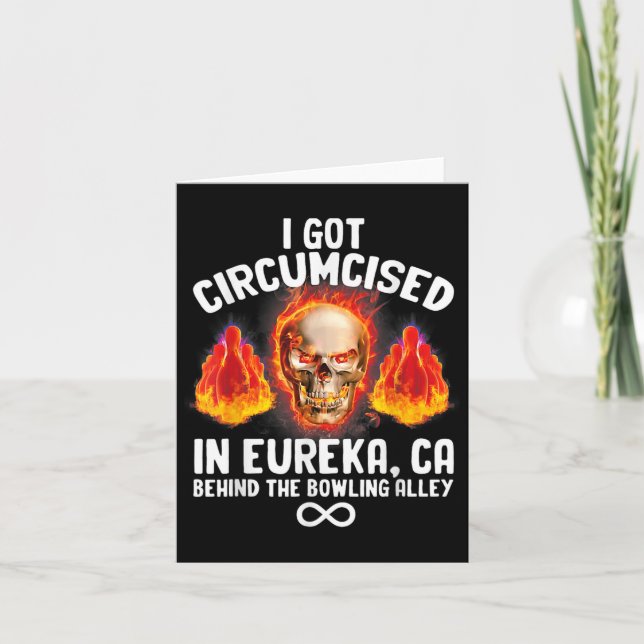 Circumczed Bowling Eureka Ca Funny Odely Specific Kort (Framsida)