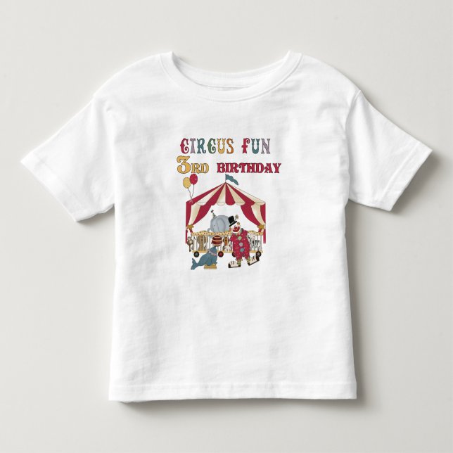 Circus 3:e födelsedagskjortor och gåvor t shirt (Framsida)