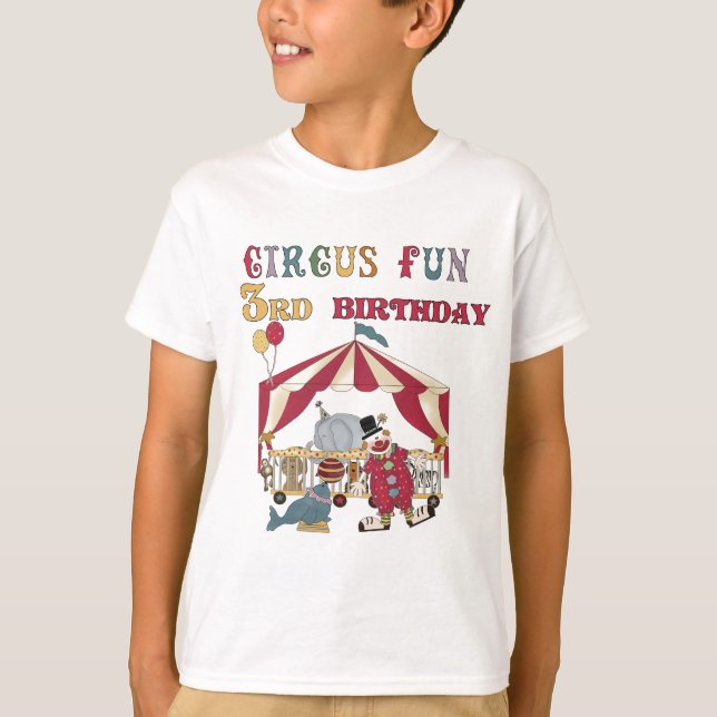 Circus 3:e födelsedagskjortor och gåvor tee shirt (Framsida)