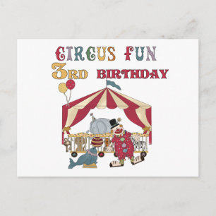 Circus 3:e födelsedagskjortor och gåvor vykort