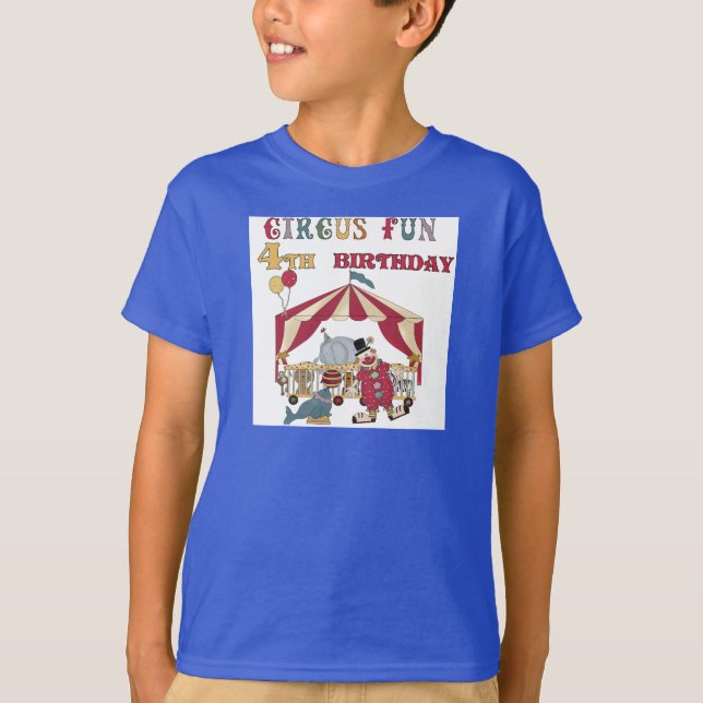 Circus 4e födelsedagen Tshirts och Gifts (Framsida)