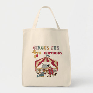Circus 4e födelsedagen Tshirts och Gifts Tygkasse