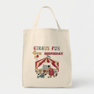 Circus 4e födelsedagen Tshirts och Gifts Tygkasse