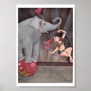 Circus Act-utskrift lämplig för ramande Miranda Poster