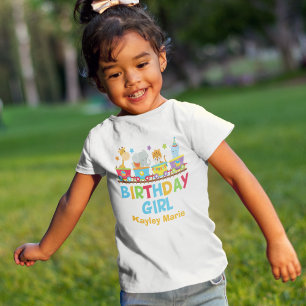 Circus Animal Tåg Cute Anpassningsbar Birthday Gir T Shirt