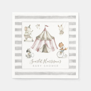 Circus Animals Baby Shower Pappersservett