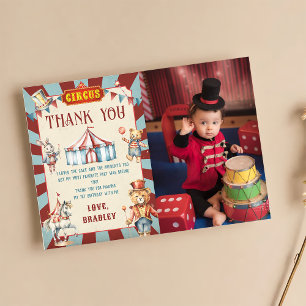 Circus Animals Carnival Birthday Photo Tack Kort
