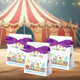 Circus Animals Tåg Roligt Childrens Födelsedagsfes Presentaskar