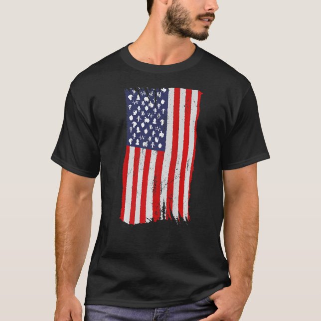 Circus Artist Showman Circus Personal American Fla T Shirt (Framsida)