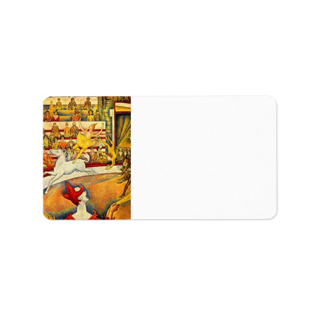 Circus av Georges Seurat Adressetikett (Framsidan)