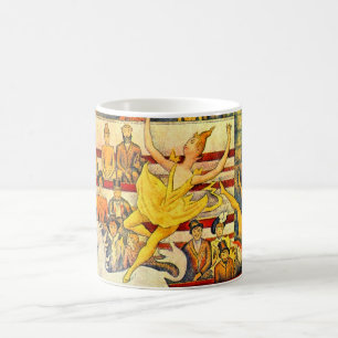 Circus av Georges Seurat, Vintage Fine Art Kaffemugg