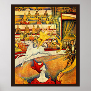 Circus av Georges Seurat, Vintage Fine Art Poster