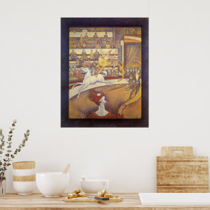 Circus av Georges Seurat, Vintage Pointillism Kons Poster