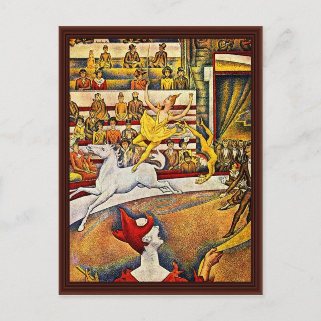 Circus av Seurat Georges Vykort (Framsida)