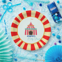 Circus Baby Shower Papper Tallrikar