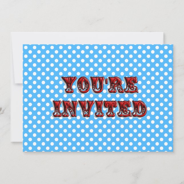 Circus Biljett inbjudan (Framsida)