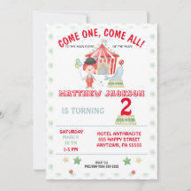 Circus Birthday-inbjudan, Kom ett, kom alla! I