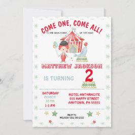 Circus Birthday-inbjudan, Kom ett, kom alla! I Inbjudningar