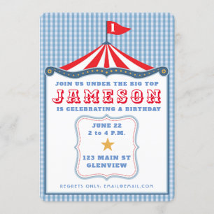 Circus Birthday Inbjudningar