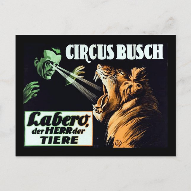 Circus Busch, Labero, Hypnotist Vykort (Framsida)