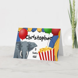 Circus Carnival Anpassningsbar Birthday Kort