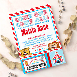 Circus Carnival Baby Shower Party-inbjudan Inbjudningar