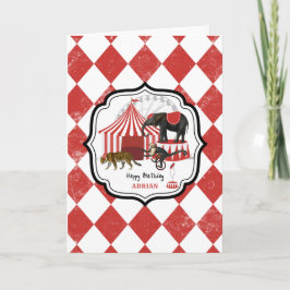 Circus Carnival-festivaltema Big Top Birthday Kort