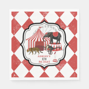 Circus Carnival-festivaltema Big Top Birthday Pappersservett