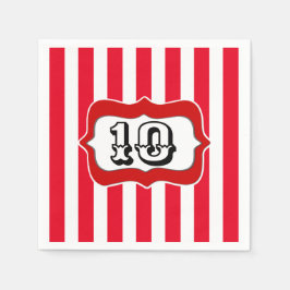 Circus carnival födelsedagsfest DIY AGE rand Pappersservett